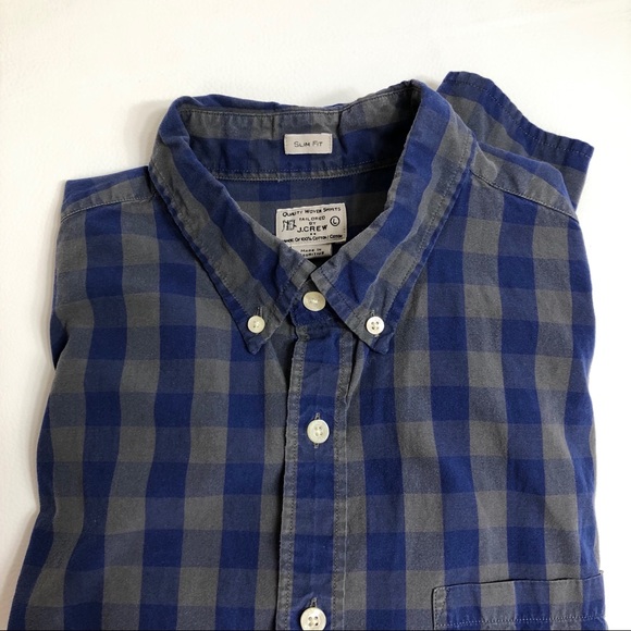 J. Crew Other - J. Crew Slim Fit Blue/Gray Plaid Button Down Shirt